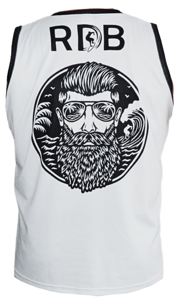 Funkční tričko bez rukávu RDB, surf/white